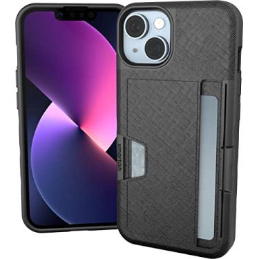 Imagem de Smartish Capa carteira para iPhone 14 - Carteira Slayer Vol. 2 [Slim + Protective] Suporte para cartão de crédito com suporte - Black Tie Affair