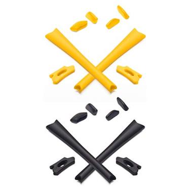 Imagem de Kits de substituição de fones de ouvido da Mryok para óculos de sol Oakley Flak Jacket XLJ, Yellow & Black, One Size