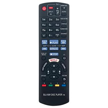 Imagem de N2QAYB001167 Controle remoto de substituição para leitor de Blu-Ray 4K Panasonic DMP-UB200