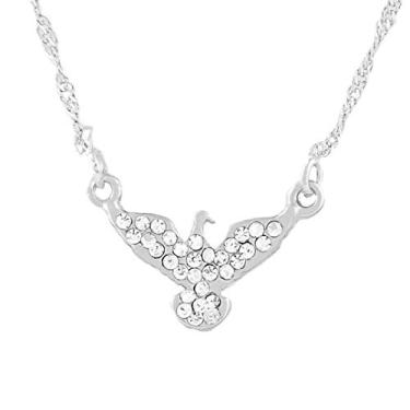 Imagem de Colar Espírito Santo com Strass 17mm - Sunshine Cristais Cor:Prata