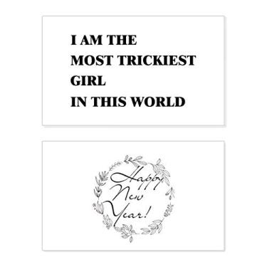 Imagem de Cartão de felicitações I Am The Trickiest Girl Ano Novo Festival Bless Message Present