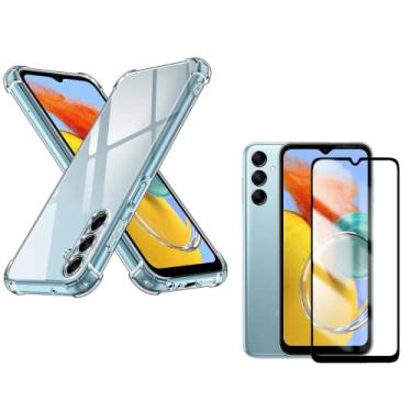 Imagem de Capa Capinha Anti Impacto + Película Premium 9D Cerâmica Compatível Com Samsung Galaxy M14 5G - (Hard Glass Store)
