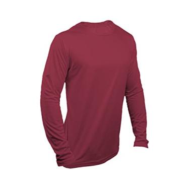 Imagem de Camiseta Skube Com Proteção UV 50+ Dry Fit Segunda Pele Térmica Tecido Termodry Manga Longa - Vermelho - XG