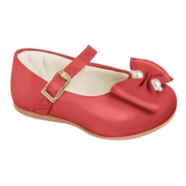 Imagem de Sapato Infantil Pampili Angel Vermelho Pepper Laço 04.873-Feminino