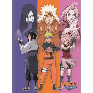 Imagem de Caderno Brochura Costurado Universitário Anime Naruto 1 Matéria 80 Fol