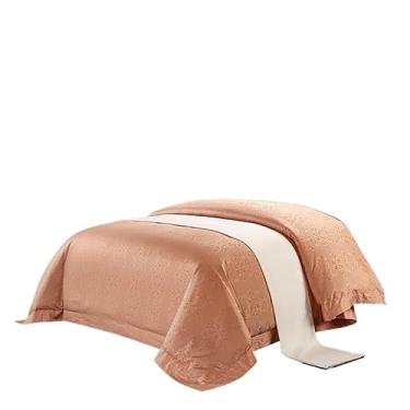 Imagem de Jogo de Cama Jogo de Lençol Conjunto De Lençol De Cama 140 Algodão De Quatro Peças Macio E Confortável Conjunto De Cama Liso Conjunto de Capas de Edredão (Color : Orange, Size : 1.5/1.8m bed)