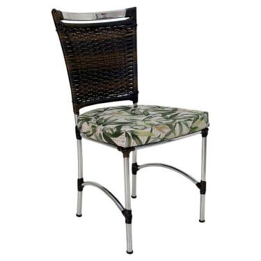 Imagem de Cadeira Em Alumínio E Fibra Sintética Jk Cozinha Edícula Pedra Ferro E Vinalis Verde