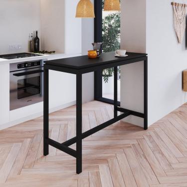 Imagem de Mesa Bistrô Tiê Pés Em Madeira Maciça Preto