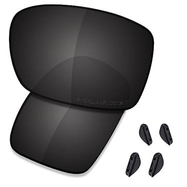 Imagem de SAUCER Lentes de substituição premium para óculos de sol Oakley Turbine OO9263 de alta definição - preto carbono polarizado