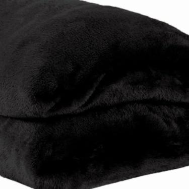Imagem de Cobertor Manta em Microfibra Macia e Aveludada - Solteiro Casal e Queen (Preto, Queen)