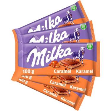 Imagem de Kit Chocolate Milka Caramelo Com 5 Unidades De 100G - Mondelez