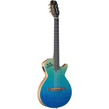 Imagem de VIOLAO SOLIDO EQ TAGIMA CLASSIC MODENA NY TRANSPARENT BLUE FLAMED