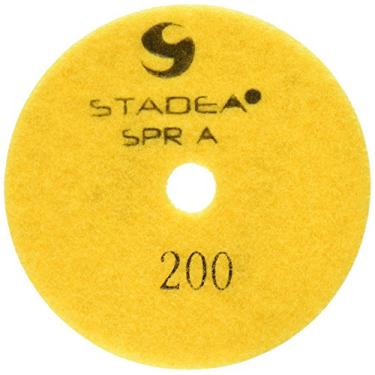 Imagem de Stadea DPPD04SPRA200G1P Almofada de polimento de diamante de mármore seco para mármore, granito, vidro, travertino, pedra de concreto polido com grão de 10 cm 200