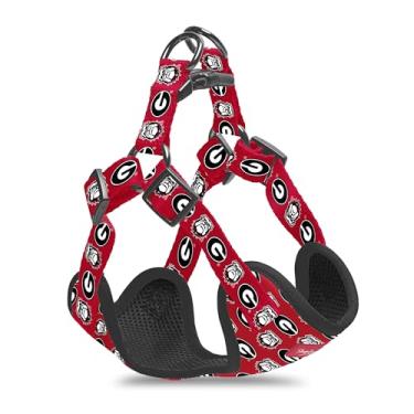 Imagem de Georgia Bulldogs Peitoral para cães oficialmente licenciado pela NCAA - ajustável, confortável, resistente e duradouro - ótima ideia de presente! (Grande)