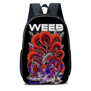 Imagem de Mochila Escolar Infanto Juvenil Anime Naruto Kurama Novidades 0499-Unissex