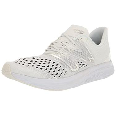 Imagem de New Balance FuelCell Supercomp Pacer V1 Tênis de corrida masculino, Branco/Branco Iridescente/Prata Metálico, 11.5 Wide