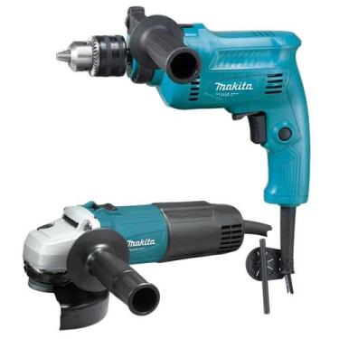 Imagem de Furadeira Impacto 1/2 + Esmerilhadeira 4.1/2 127V - Makita, 110V