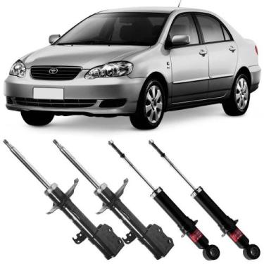 Imagem de 4 Amortecedor Toyota Corolla 2003 a 2008 Dianteiro Traseiro Kayaba