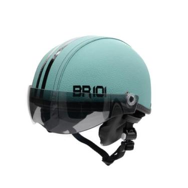 Imagem de Capacete Coquinho Br 101 Turquesa Fume P - Scooter/Bike