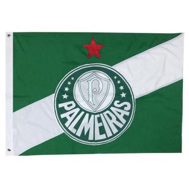 Imagem de Bandeira Oficial do Palmeiras 1,35x1,95m Dupla Face 3 Panos - BC ARTS 