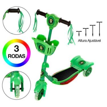 Imagem de Brinquedo Infantil Patinete Ben 10 Scooter 3 Rodas Com Cesta - Art Bri