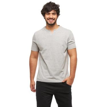 Imagem de Camiseta Basica Gola Portuguesa C3 - Wooks, Cinzaclaro, GG