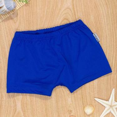 Imagem de Sunga Boxer Royalblue Praia Proteção UV50+ - TubeKids, 4, Royalblue