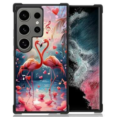 Imagem de CARLOCA Capa para Samsung Galaxy S24 Ultra, Flamingo Tropical Flower Music Pattern Ultra