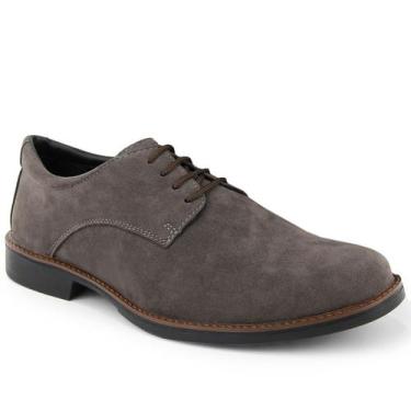 Imagem de Sapato Casual Social Oxford Camurça - BR2, 41, 1701, Masculino, Cinza
