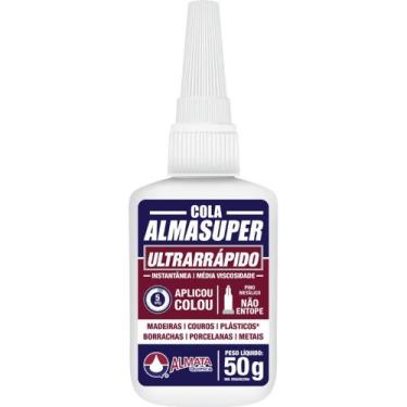 Imagem de Cola Adesivo Instantâneo Ultrarrápido 50G Almasuper Almata