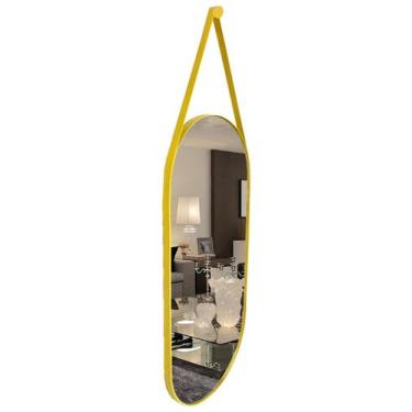 Imagem de Espelho Oval Decorativo Moderno Quarto - VSA, Amarelo