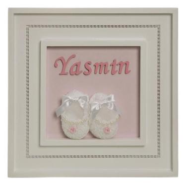 Imagem de Quadro Princesa Pérolas Sapatinhos Quarto Bebê Infantil Menina - Potin