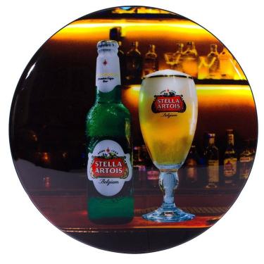 Imagem de Luminoso de Parede Cerveja Stella Artois Garrafa Retrô Vintage para Bar, Garagem, Churrasqueira