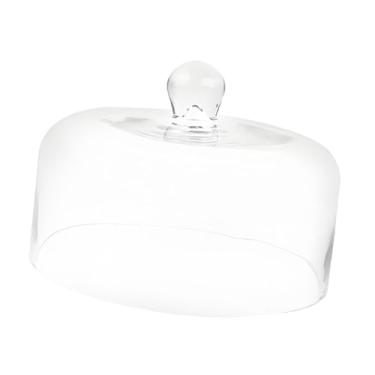 Imagem de IEUDNS Tampa transparente para domo de bolo, tampa transparente para servir, decorativa, tampa para comida, tampa para bolo para travessa de servir, suporte, L