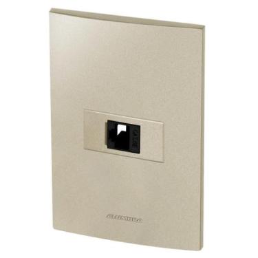 Imagem de Conjunto 1 Tomada Rede Rj45 - Inova Champanhe - Acp25 - Alumbra