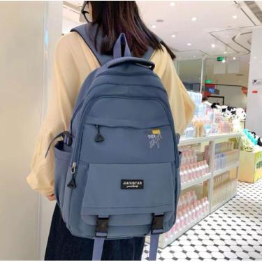 Imagem de Mochila Escolar Impermeável Casual Feminina Masculina Moda Coreana - U