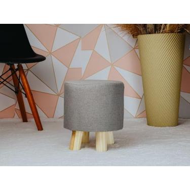 Imagem de Puff Beni Redondo 28cm Qualquer Ambiente - Cialar, Cinza