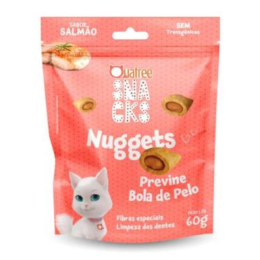 Imagem de Snacks Quatree Nuggets para Gatos Sabor Salmão 60g