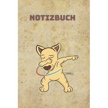 Imagem de Notizbuch: Liniertes Notizheft mit niedlichen Hula Dabbing Hund, 120 Seiten