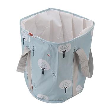 Imagem de Bacia Dobrável para Banho de Pés, Banheira de Imersão Isolada Em PVC Portátil Com Alça, Design Ergonômico para Viagens de Acampamento Ao Ar Livre (Árvore pequena azul)