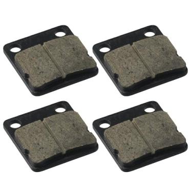 Imagem de BYOBYO 4 peças de pastilhas de freio a disco traseiro, pastilhas de freio para quadriciclo chinês, substituição preta para quadriciclo para Dirt Pit Bike para Go Kart para Buggy