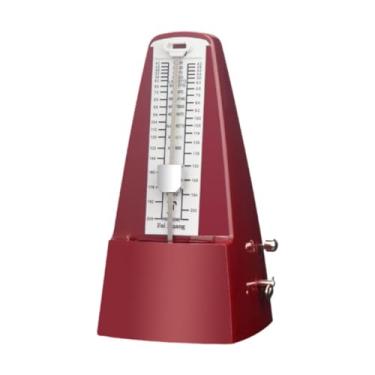 Imagem de Amagogo Metrônomo faixa tempo e batida botão de metal à prova de ferrugem universal profissional para violino violoncelo saxofone guitarra ukulele tambores, Vermelho