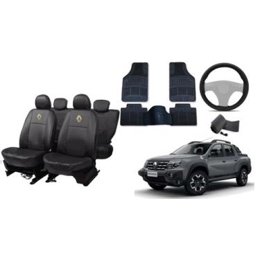Imagem de Kit de Capa de Couro, Tapetes e Capa de Volante para Oroch 17-23 - aer