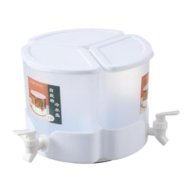 Imagem de YWJLQH Chaleira fria com dispensador de bebidas de, 5.2L para refrigerador de bebida de bebida de jarra de água fria recipiente de bebida para
