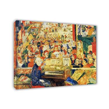 Imagem de Impressão em tela Giclee James ensor - reprodução de pinturas a óleo famosas em tela - pôsteres de arte de piano - imagem de arte de parede em tela abstrata para decoração de casa 30 x 40 cm (12 x 16
