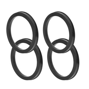 Imagem de TUCKBOLD Anéis centralizados no cubo da roda do carro Rodas duráveis Eixo central amortecedor Hubrings preto 4 peças OD 108,1 mm para ID 87,1 mm policarbonato