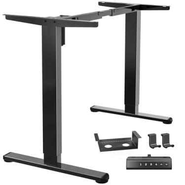 Imagem de Marsail Moldura de mesa em pé, pernas de mesa elétricas com motor potente, moldura de mesa ajustável em altura com carga máxima de 80 kg para vários desktops, pernas de mesa de pé com 4 predefinições