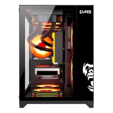 Imagem de Gabinete Gamer Lateral Vidro Aquario Grodd Cor Preto