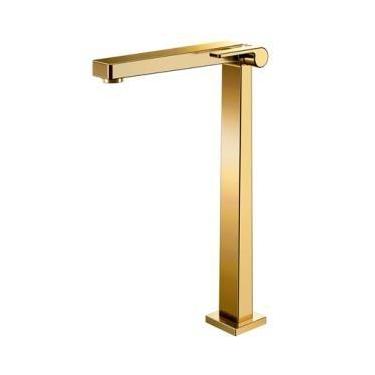 Imagem de Torneira Lavatório Nova Stillo Ouro Escovado Mesa Bica Alta 90 Docol 0