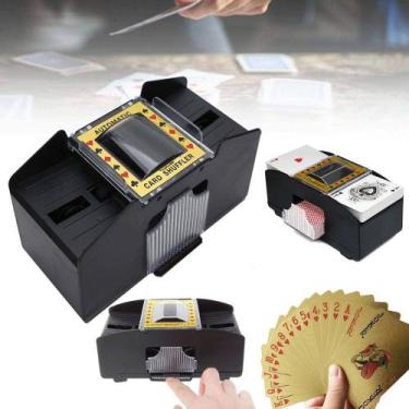 Imagem de Embaralhador Misturador Cartas Baralho Automático P 2 Decks Funciona C
